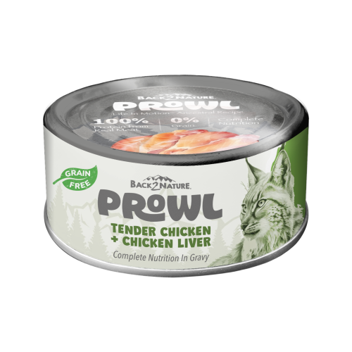 Back2Nature - Prowl #CP002 All Life Stages ((Tender Chicken + Chicken Liver)) in Gravy Grain Free 嫩滑雞肉+雞肝貓罐 全齡貓肉汁 無穀物主食罐 75g